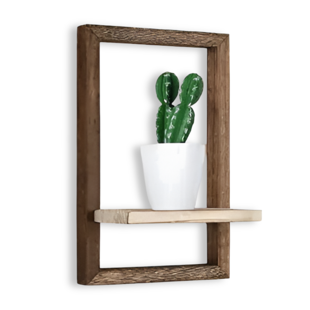 Geometrisk trävägghylla (i 2 storlekar) – Flytande vägghyllor – Modern design