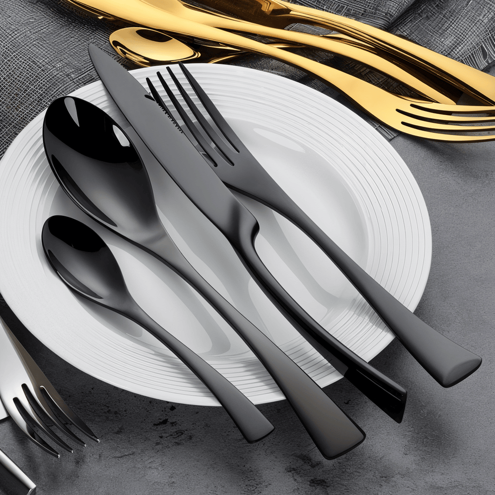 GlamourWare Bestickset i Rostfritt Stål - 5/20-Delars Set Porslin Bestickset