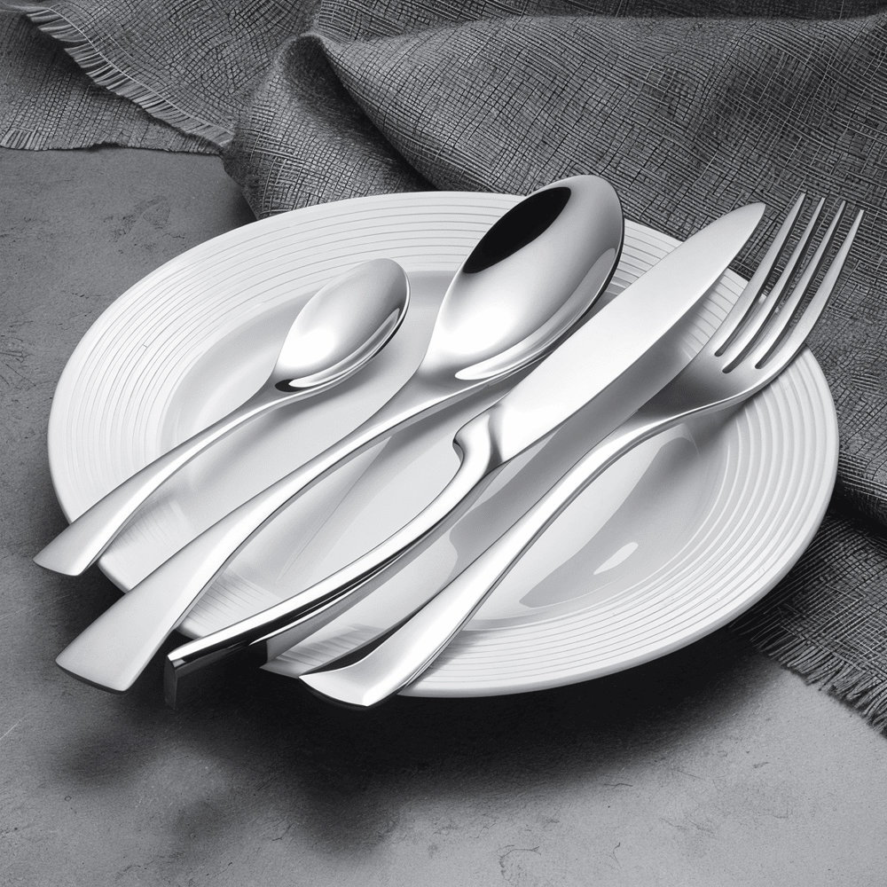 GlamourWare Bestickset i Rostfritt Stål - 5/20-Delars Set Porslin Bestickset