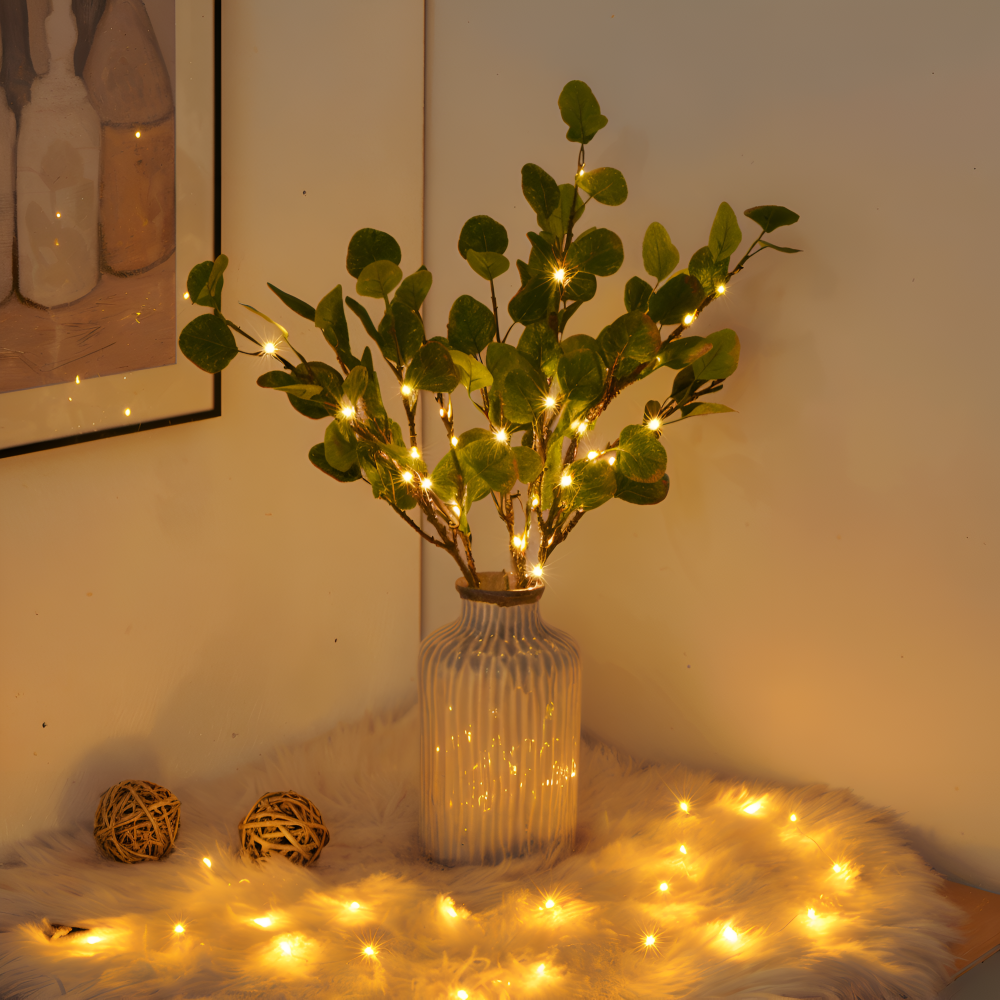 Glimrande Grenlampor - Magisk Batteri LED Ljussträng - 70 cm Glittrande Konstgjord Gren
