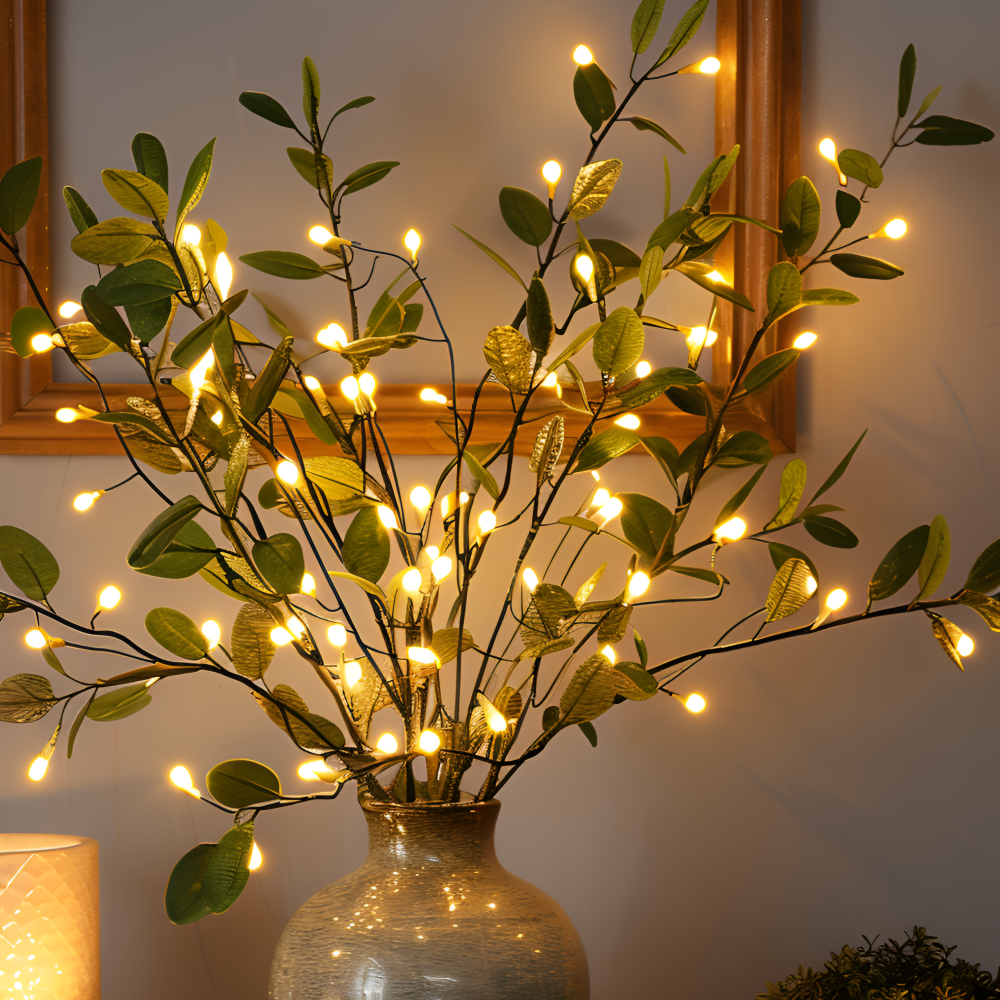 Glimrande Grenlampor - Magisk Batteri LED Ljussträng - 70 cm Glittrande Konstgjord Gren