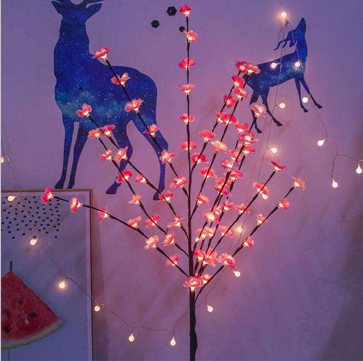 Glimrande Grenlampor - Magisk Batteri LED Ljussträng - 70 cm Glittrande Konstgjord Gren