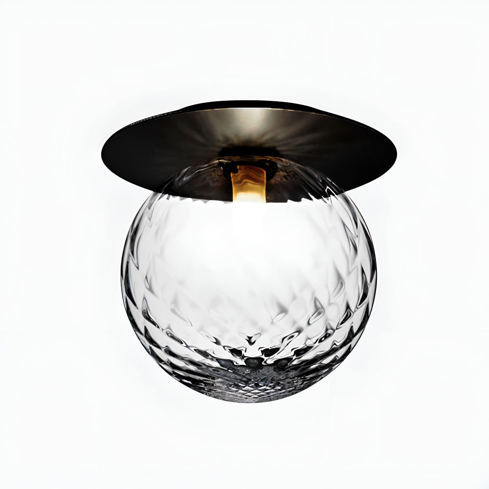GlobeGlist Taklampa - Stilfull Mattad & Klar Kristallkula LED Taklampa
