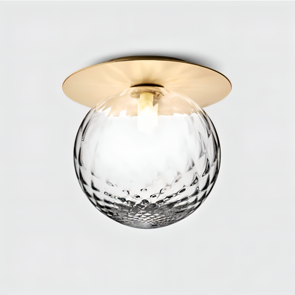 GlobeGlist Taklampa - Stilfull Mattad & Klar Kristallkula LED Taklampa