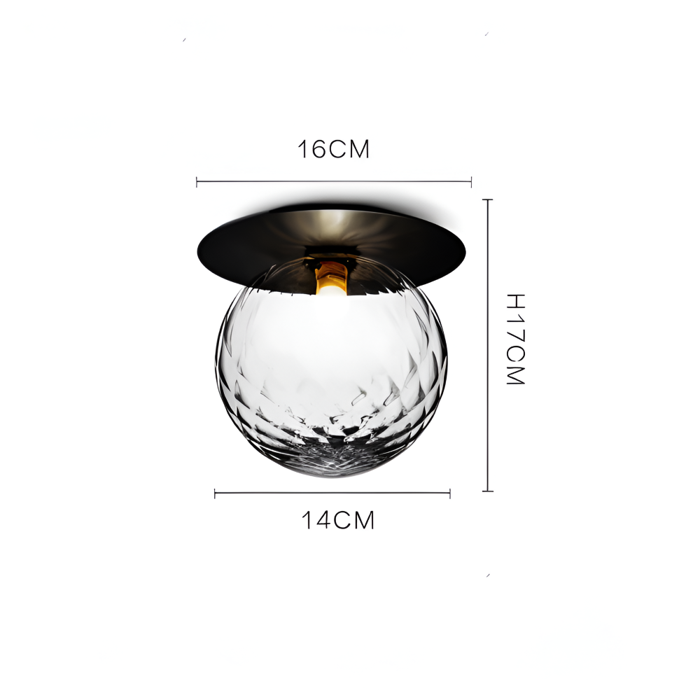 GlobeGlist Taklampa - Stilfull Mattad & Klar Kristallkula LED Taklampa