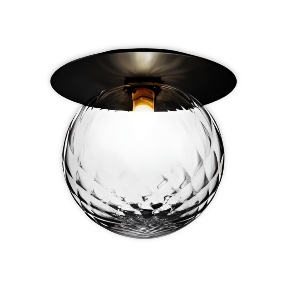 GlobeGlist Taklampa - Stilfull Mattad & Klar Kristallkula LED Taklampa