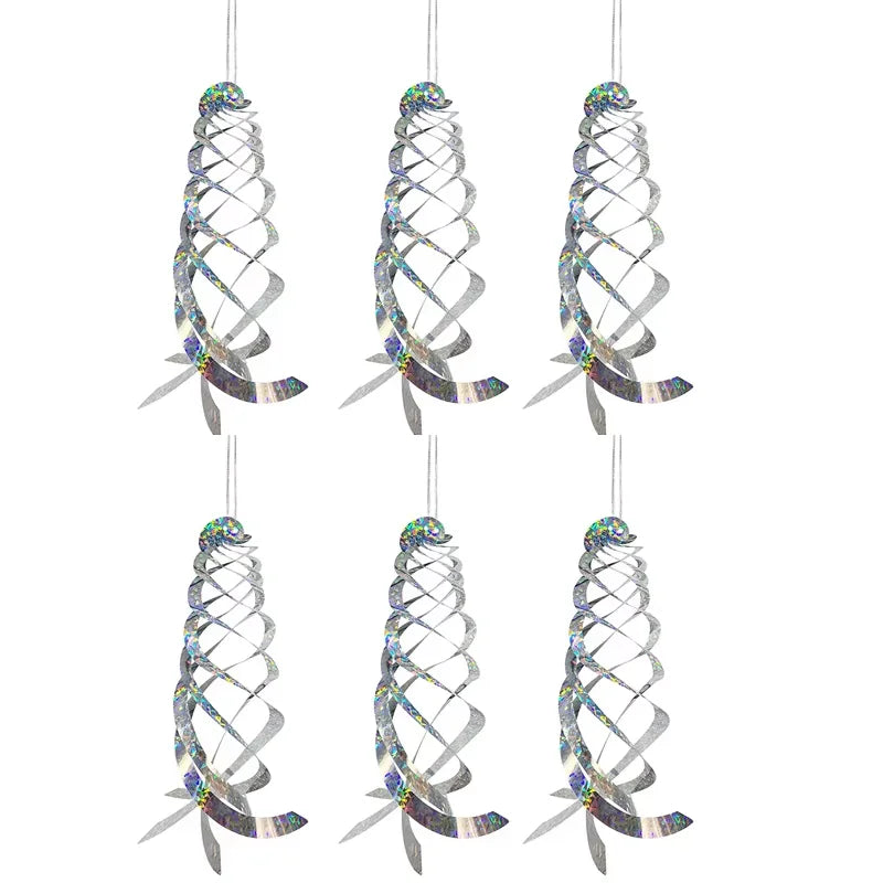 6-pack fågelskrämmor med spiraldesign för att skydda växter, bär och odlingar