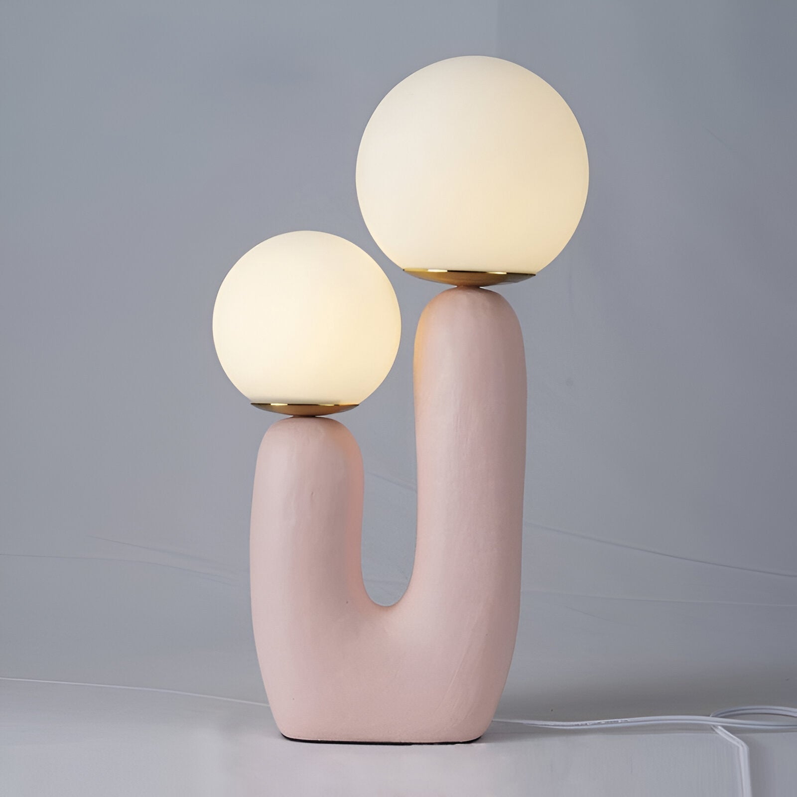 Harz U Bordslampa - Nordisk Dual Glas Globus Bordslampa - Kreativ Kaktuslampa