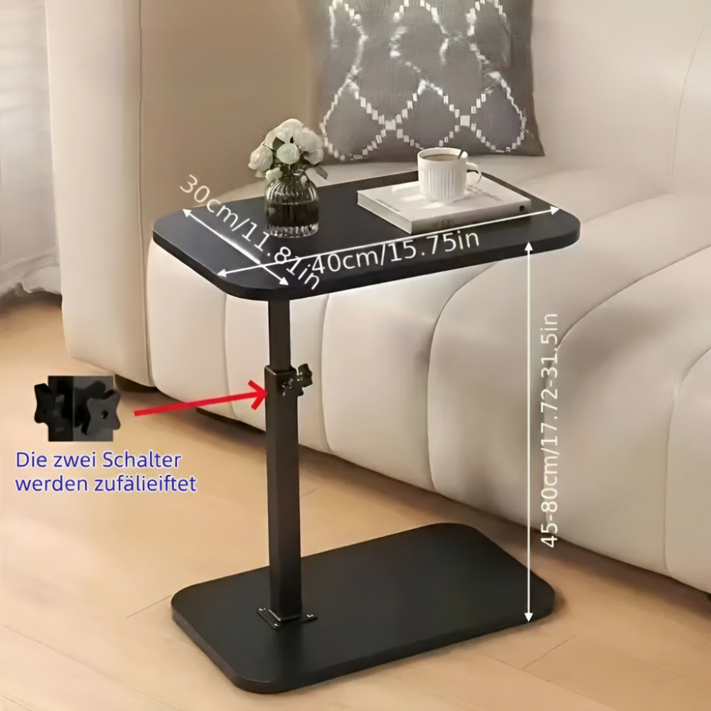 Höj- och sänkbar Modern Sidobord med Träskiva