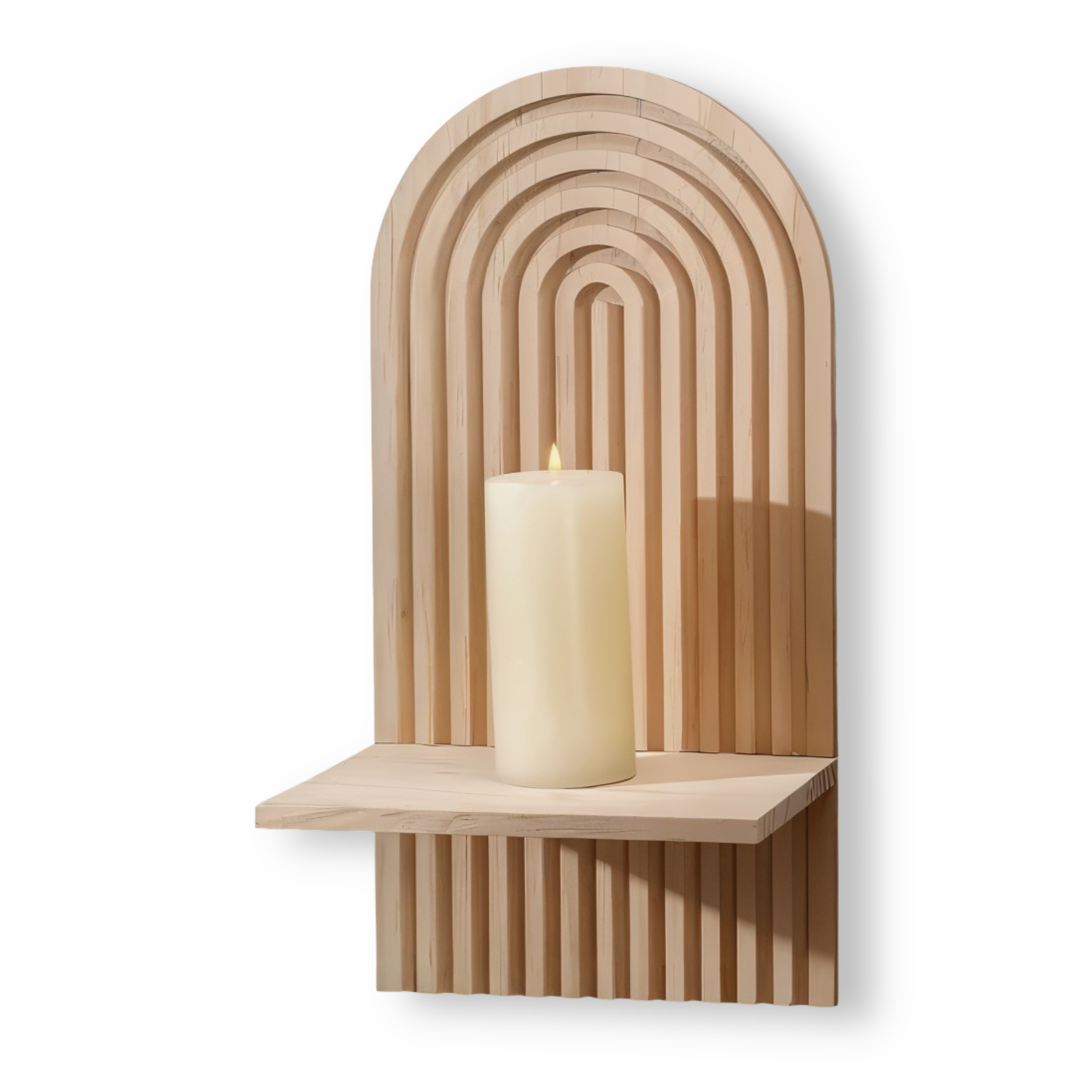 Archi Väggregal - Minimalistisk Boho Träregal Vägg Skandinavisk