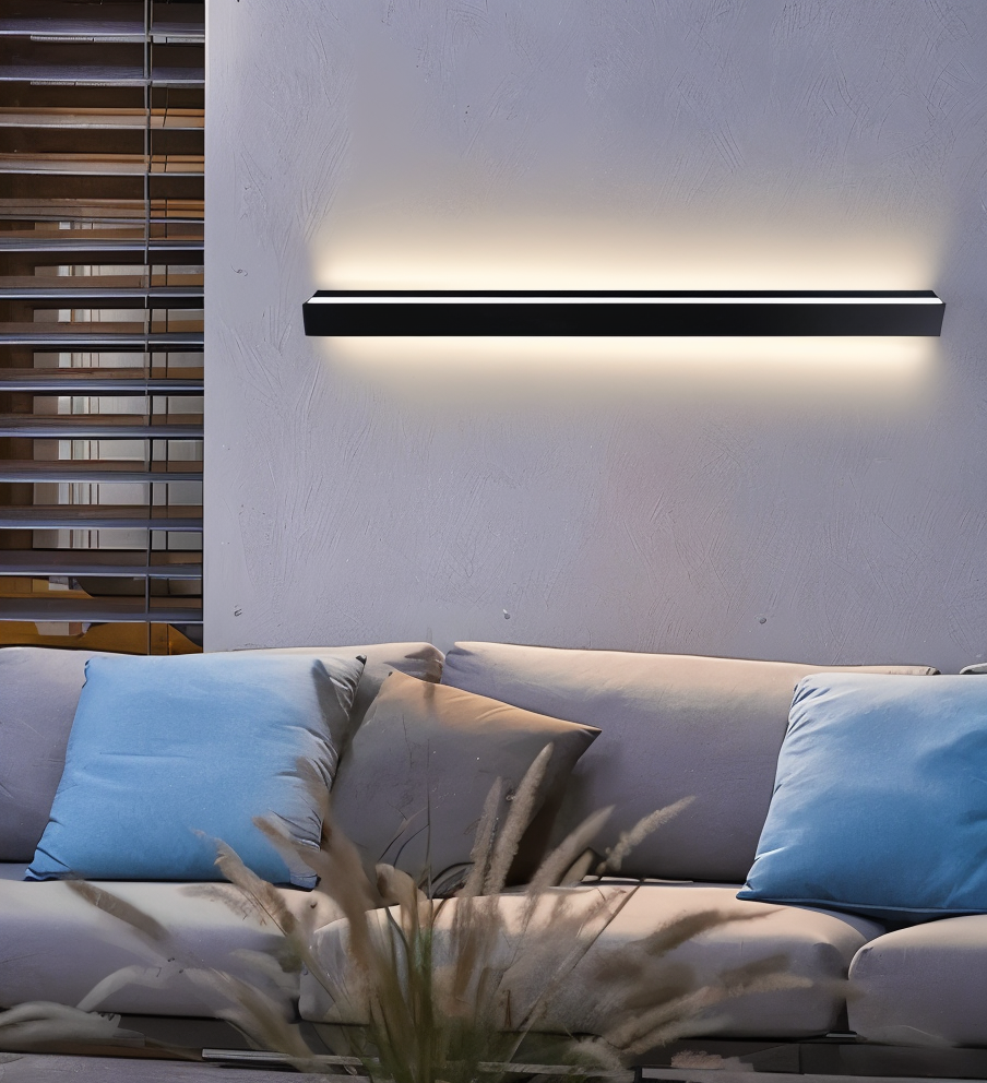 Strip Wandleuchte - Svart Vit Linjär Vägglampa - IP65 Vägglampa Design - Inomhus Utomhus LED Vägglampor