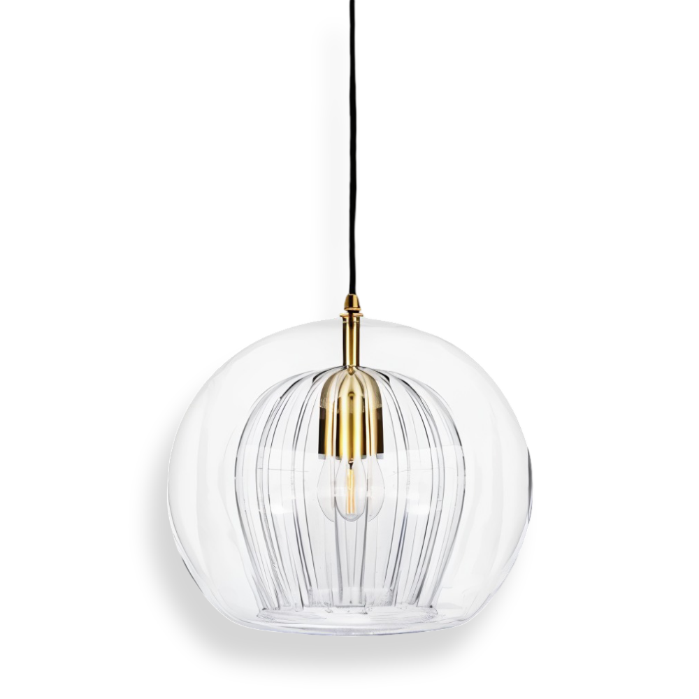 ClearLuxe Glas Pendellampa - Vintage Hänglampor Vardagsrum - Klotformad Lampa