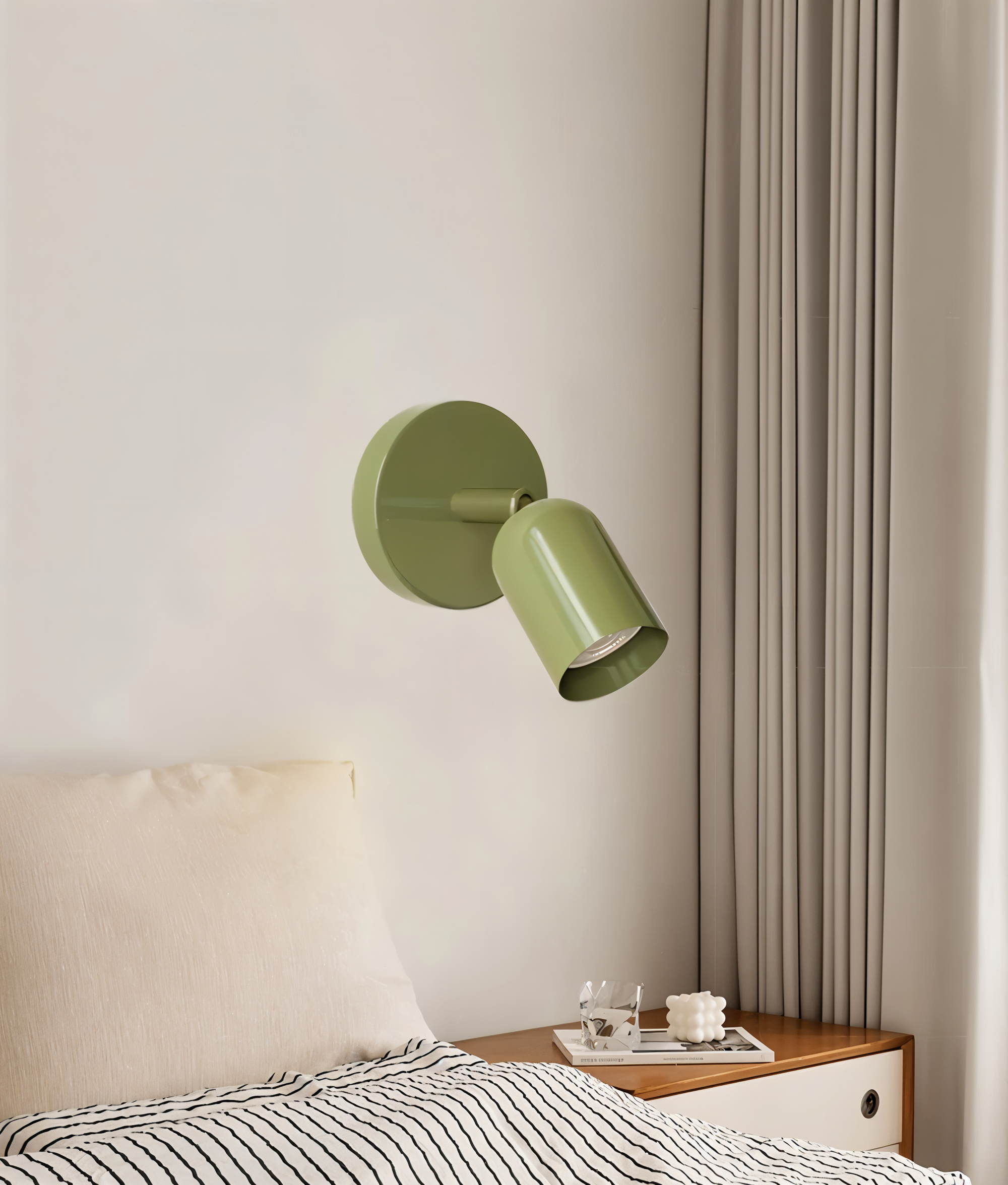 DownDazz Vägglampa - Färgglad Halvcylindrisk Macaron Vägglampa - Minimalistiska LED Vägglampor