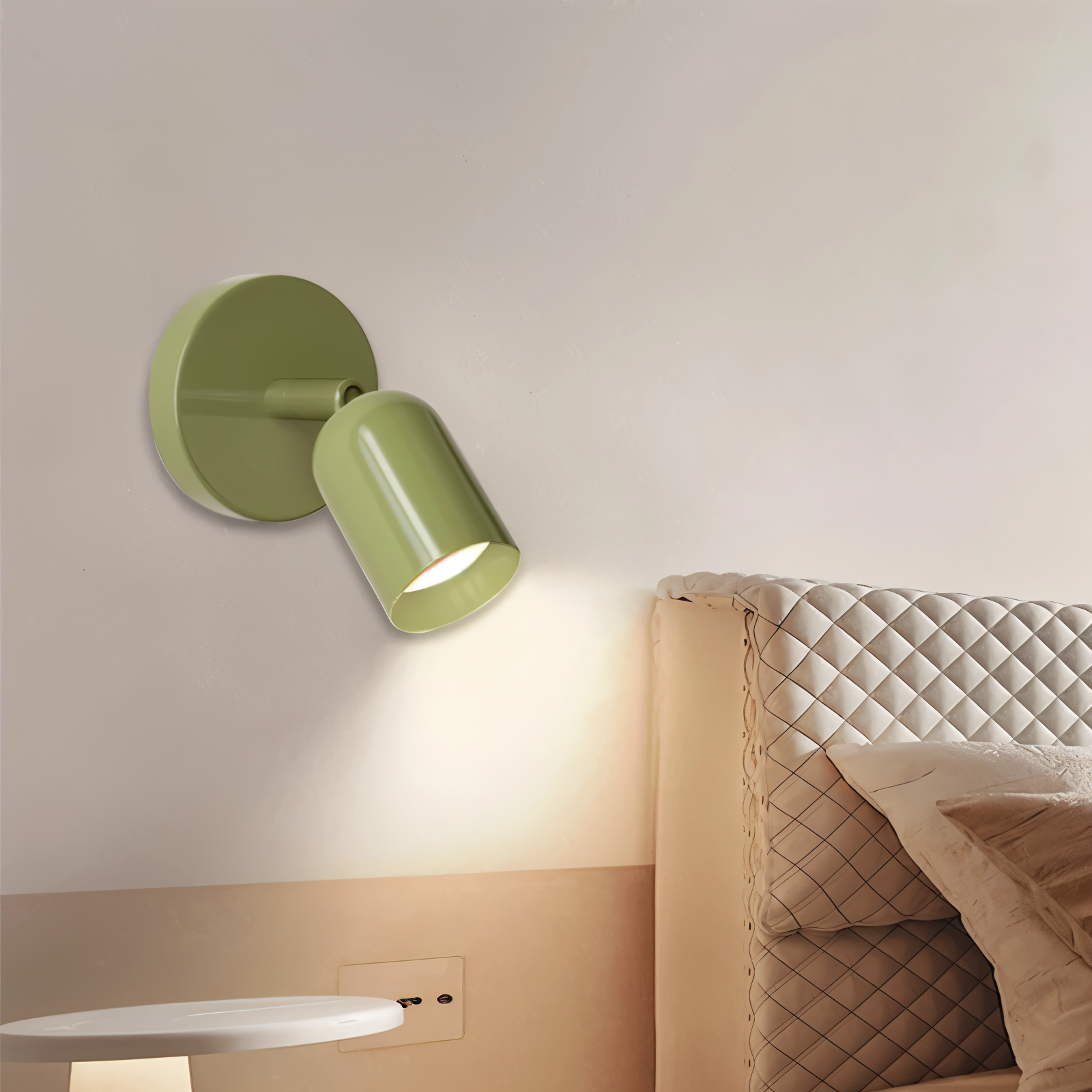DownDazz Vägglampa - Färgglad Halvcylindrisk Macaron Vägglampa - Minimalistiska LED Vägglampor