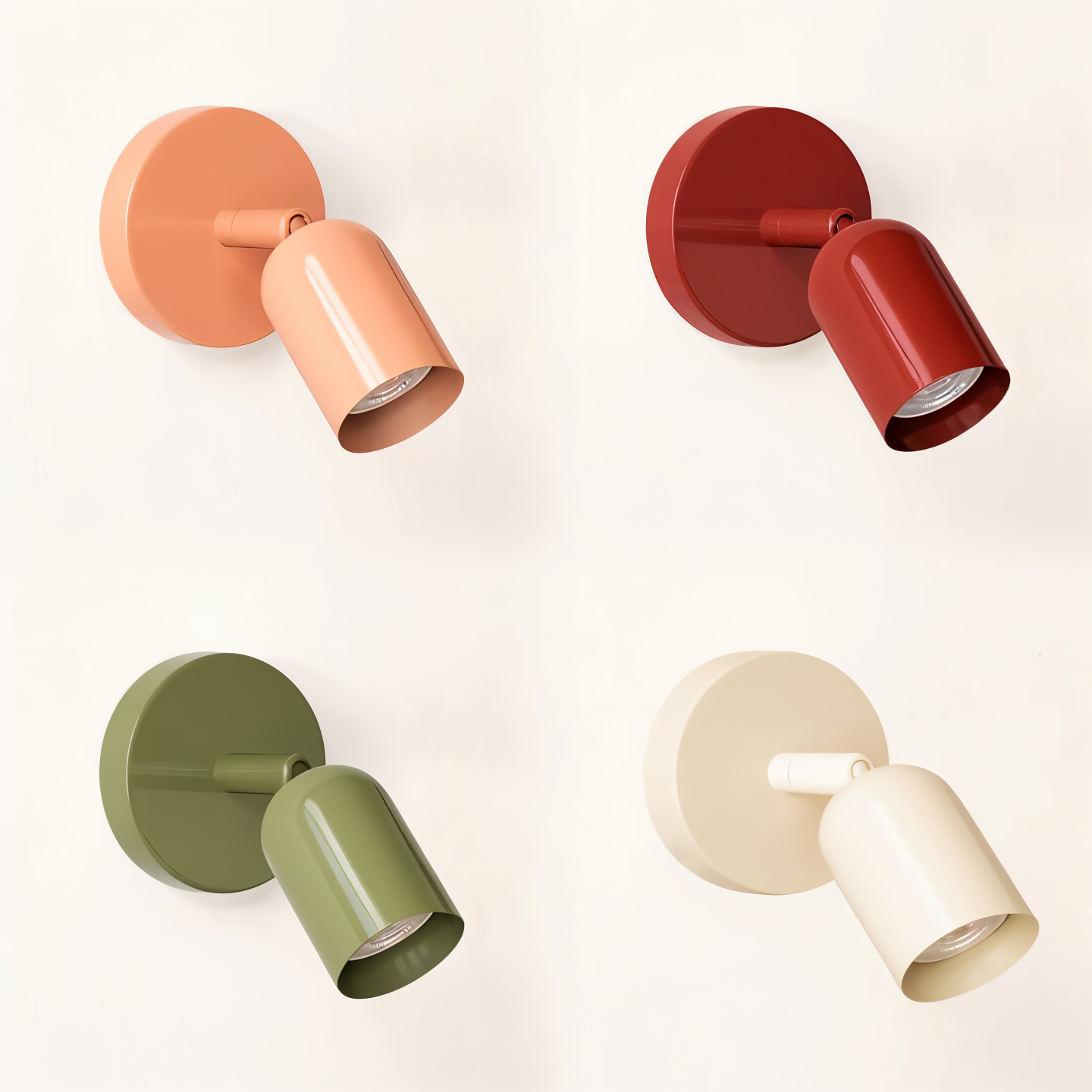 DownDazz Vägglampa - Färgglad Halvcylindrisk Macaron Vägglampa - Minimalistiska LED Vägglampor