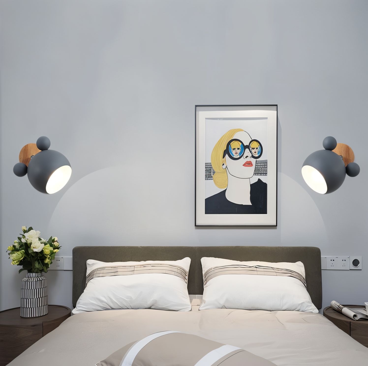 FlashMouse Vägglampa - Svängbar Macaron Vägglampa - Förtrollande Väggbelysning