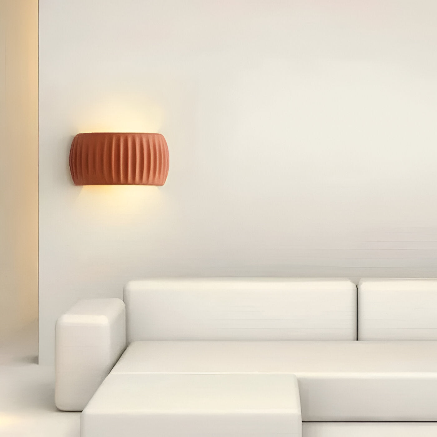 Grön Ribbad Vägglampa - Konstnärlig Macaron Lampa - Harz Nordic Belysning
