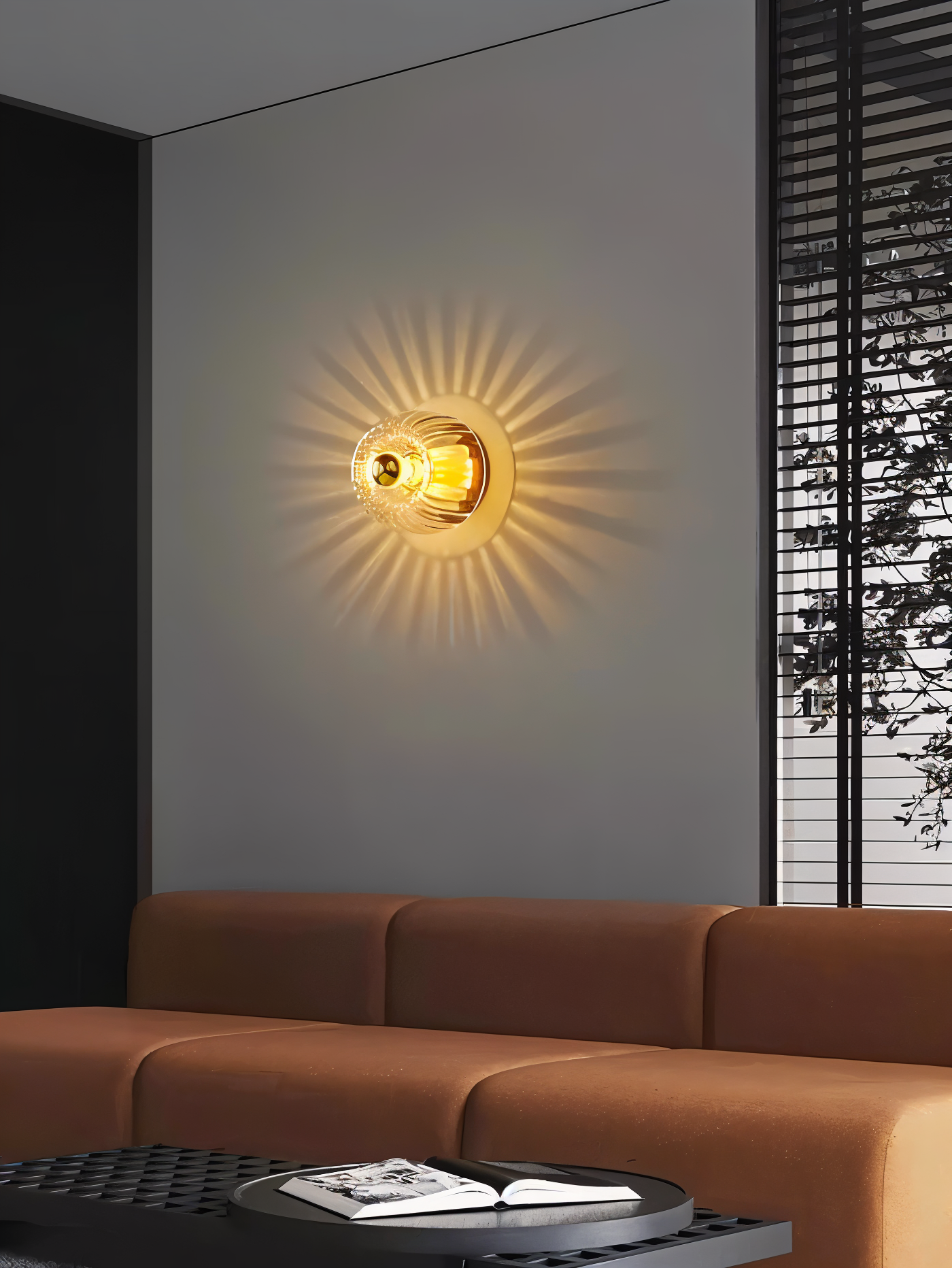 KnobRay Vägglampa - Ribbad Glasvägglampa - Bauhaus Vägglampa