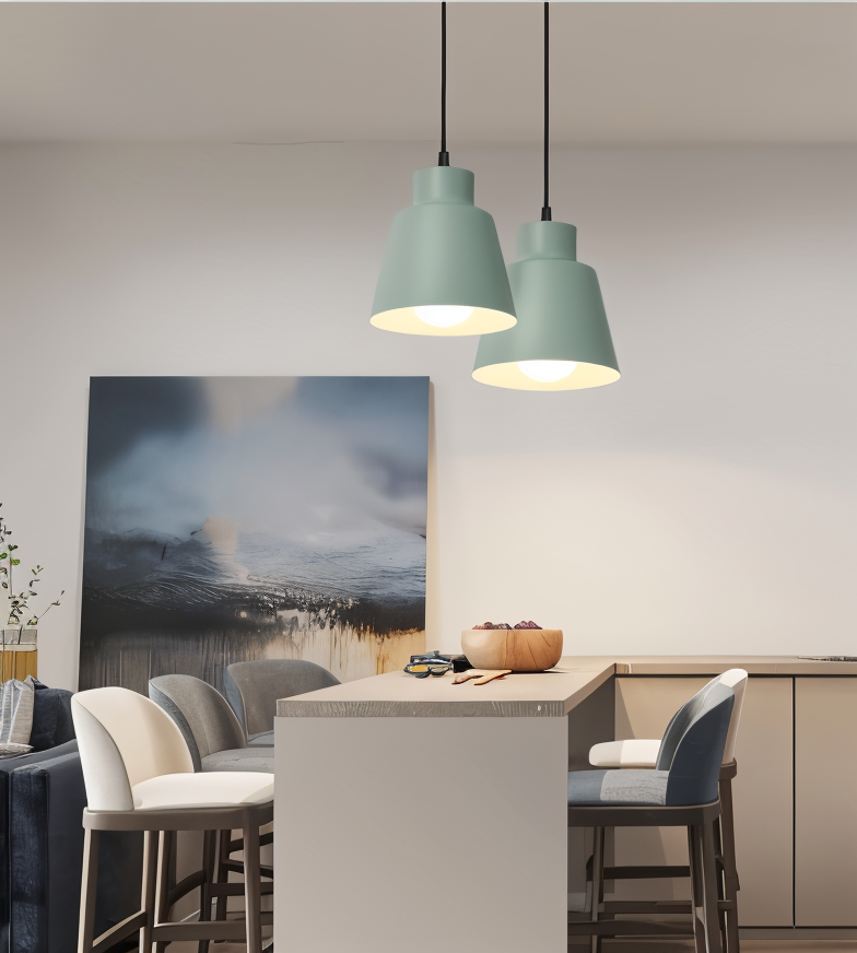 MacaronHue Pendellampa - Minimalistisk E27 LED Nordisk Hänglampa