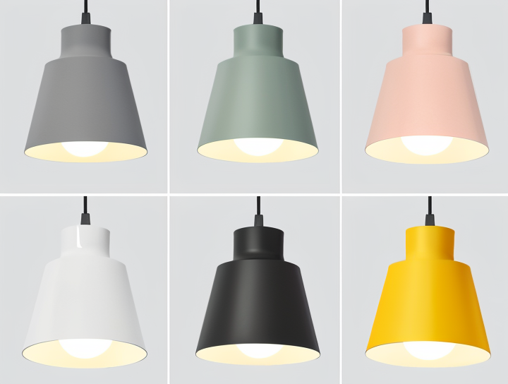 MacaronHue Pendellampa - Minimalistisk E27 LED Nordisk Hänglampa