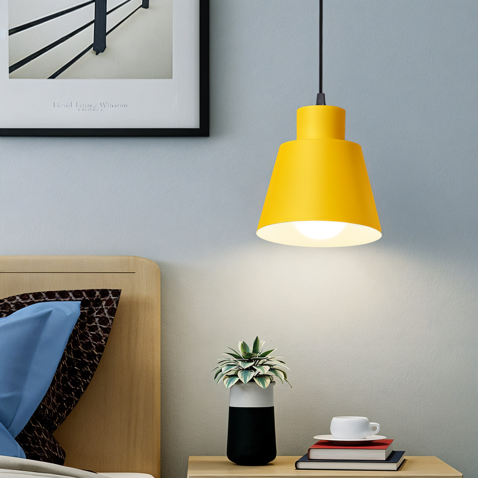 MacaronHue Pendellampa - Minimalistisk E27 LED Nordisk Hänglampa