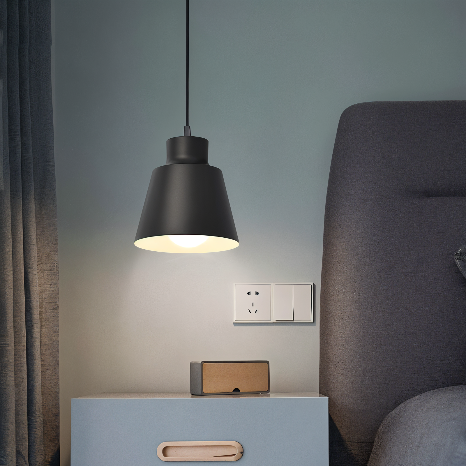 MacaronHue Pendellampa - Minimalistisk E27 LED Nordisk Hänglampa
