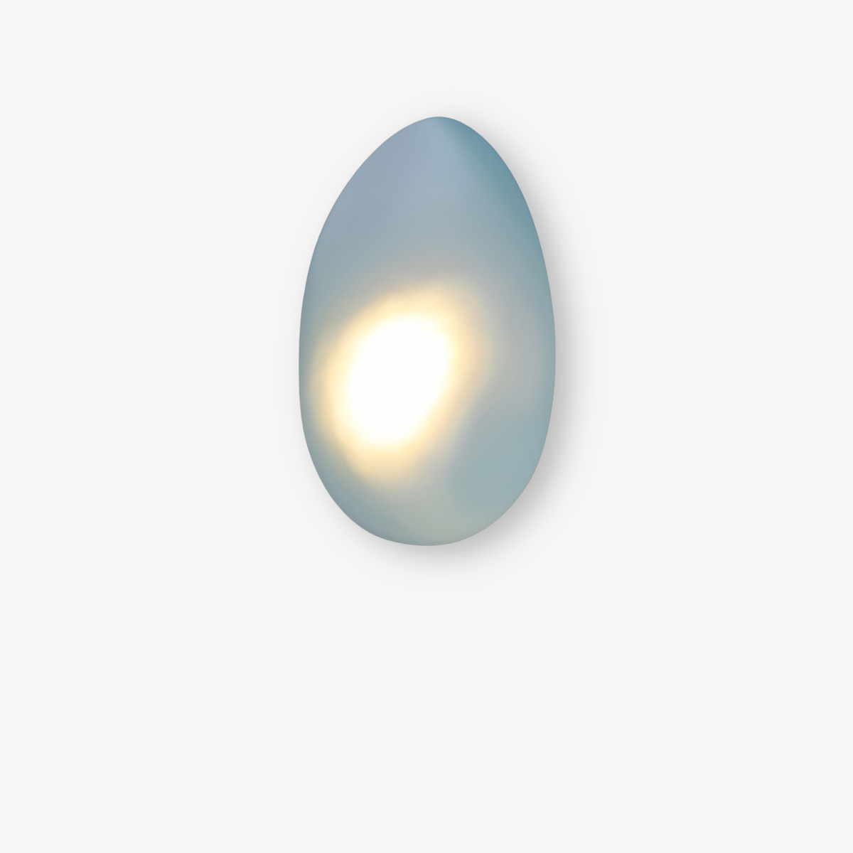 PebbleHue WallLight - Lysande LED-Vägglampa av Glas i Nordisk Stil