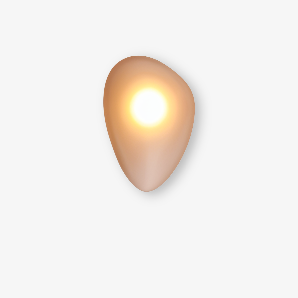 PebbleHue WallLight - Lysande LED-Vägglampa av Glas i Nordisk Stil