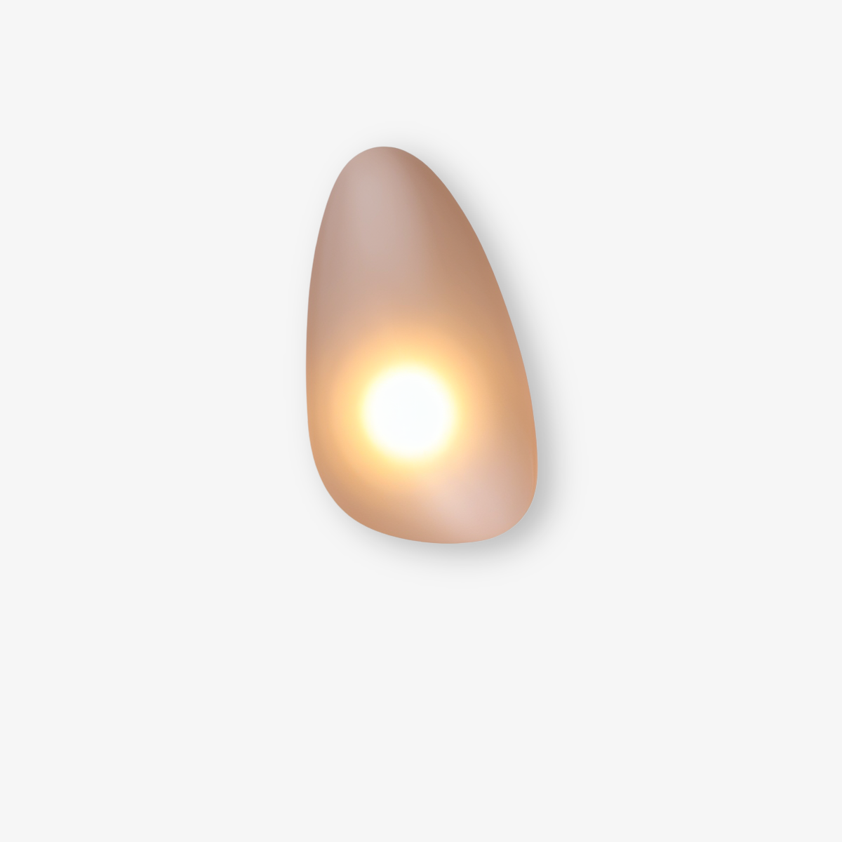 PebbleHue WallLight - Lysande LED-Vägglampa av Glas i Nordisk Stil
