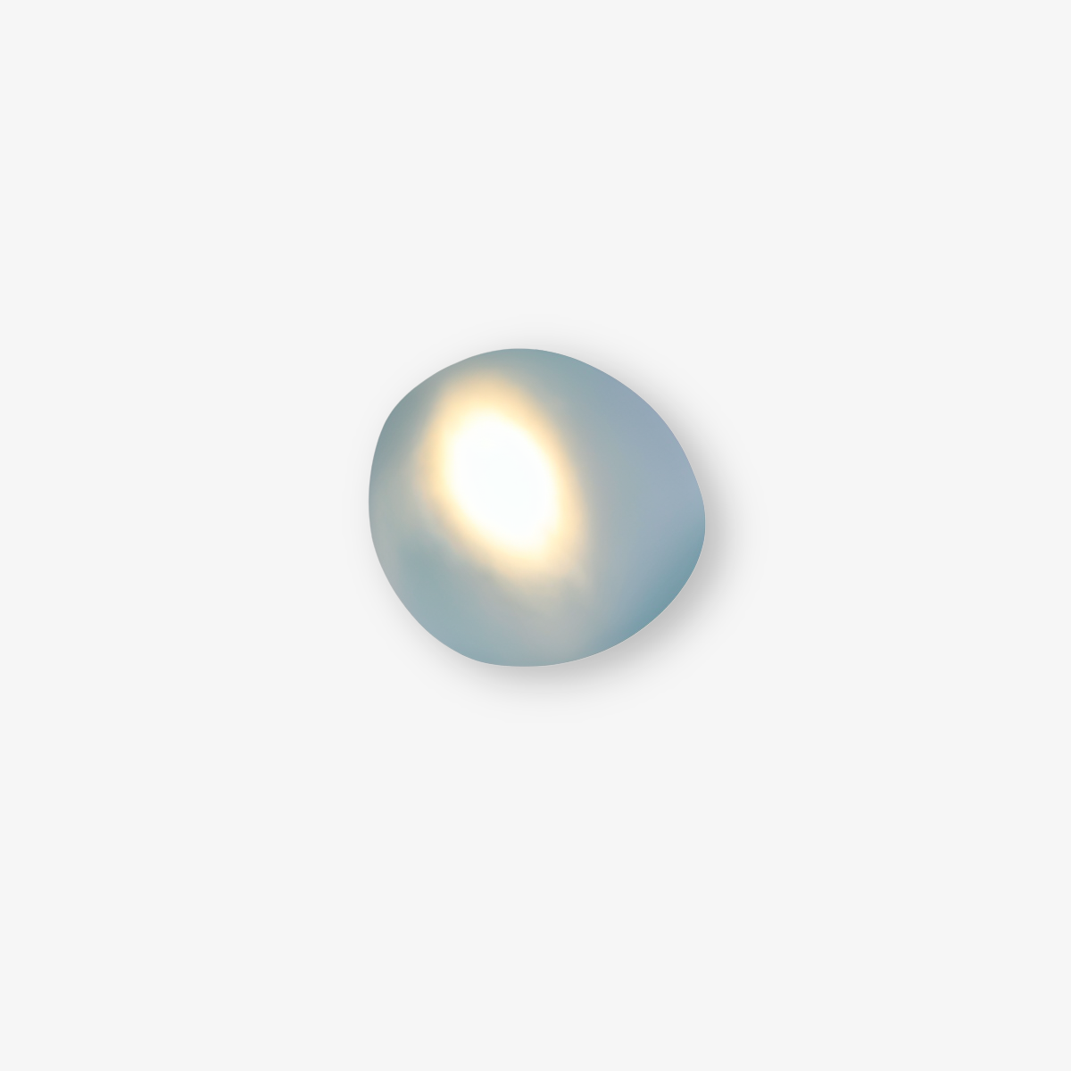PebbleHue WallLight - Lysande LED-Vägglampa av Glas i Nordisk Stil