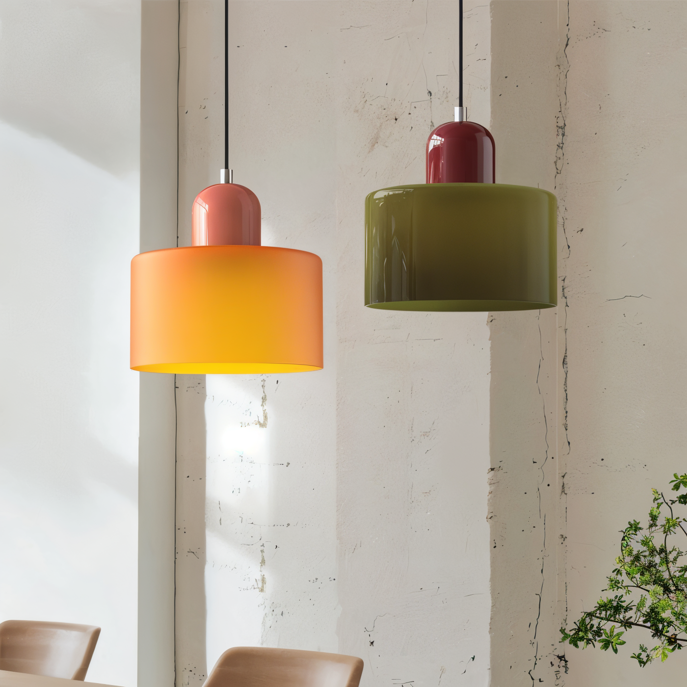 RadiantCyl Pendellampa - Färgglad Mini Cylindrisk Glas Hänglampa