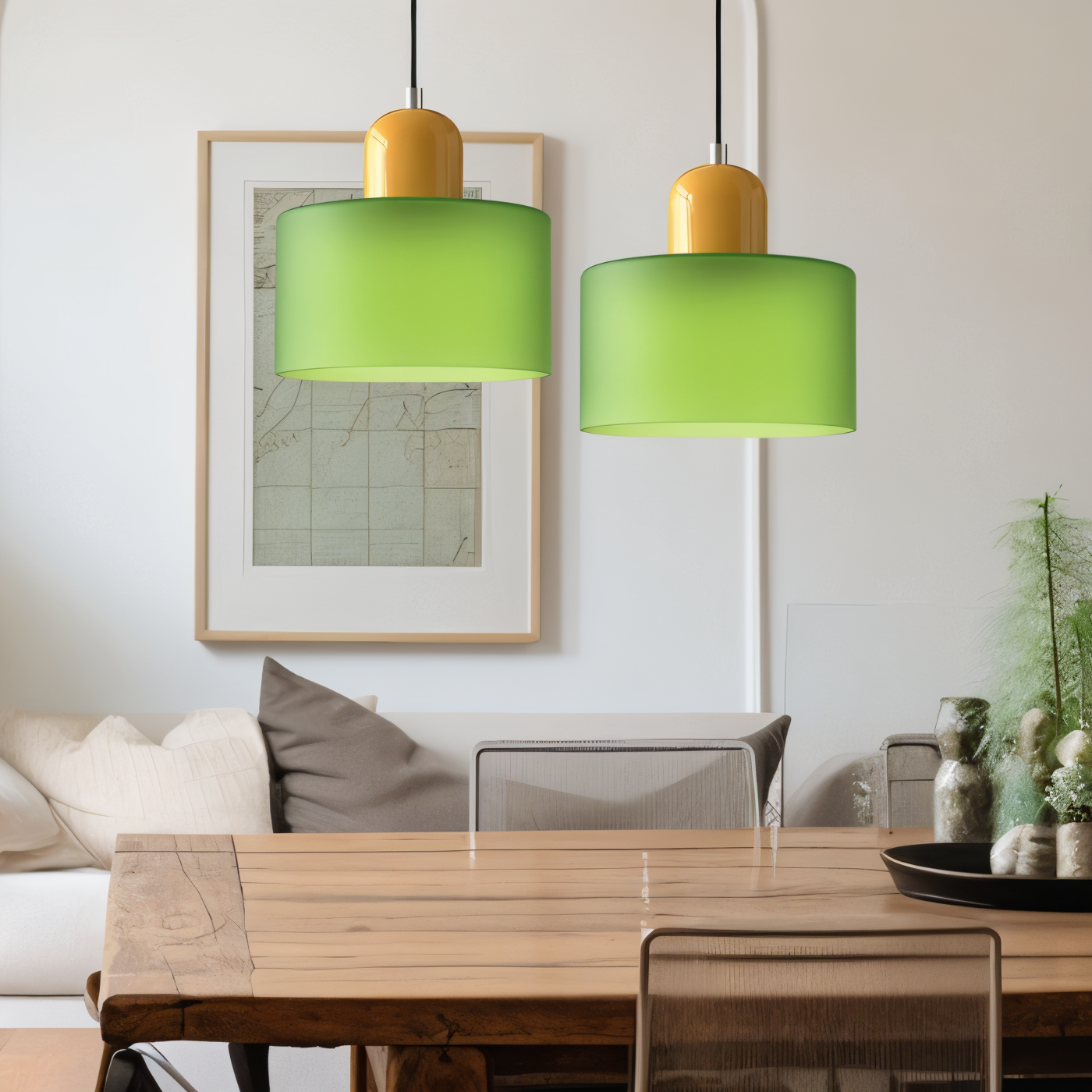 RadiantCyl Pendellampa - Färgglad Mini Cylindrisk Glas Hänglampa