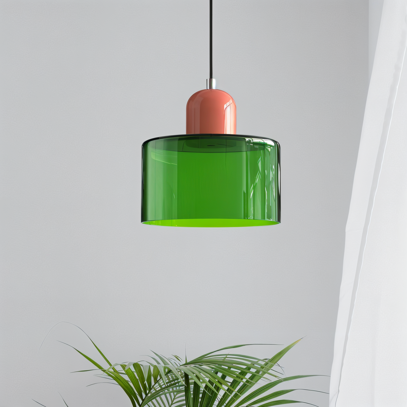 RadiantCyl Pendellampa - Färgglad Mini Cylindrisk Glas Hänglampa