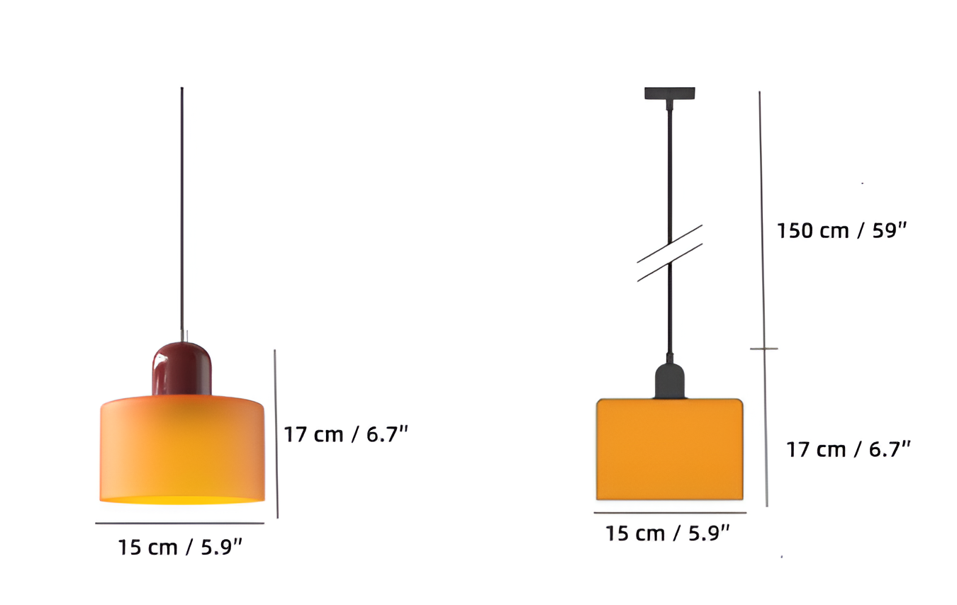 RadiantCyl Pendellampa - Färgglad Mini Cylindrisk Glas Hänglampa