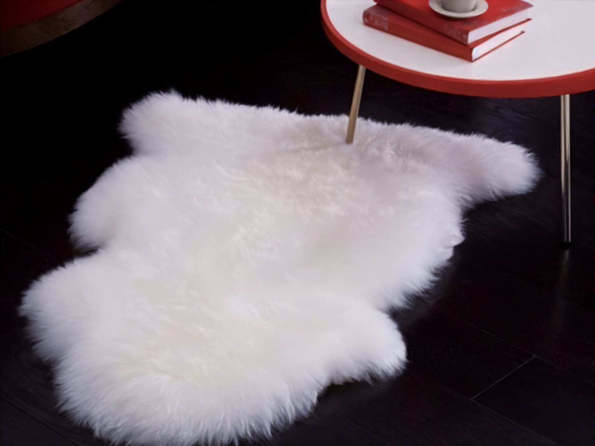 ShearLuxe - Ultra Fluffy Plüsch Vit Fårskinn Konstpäls Matta