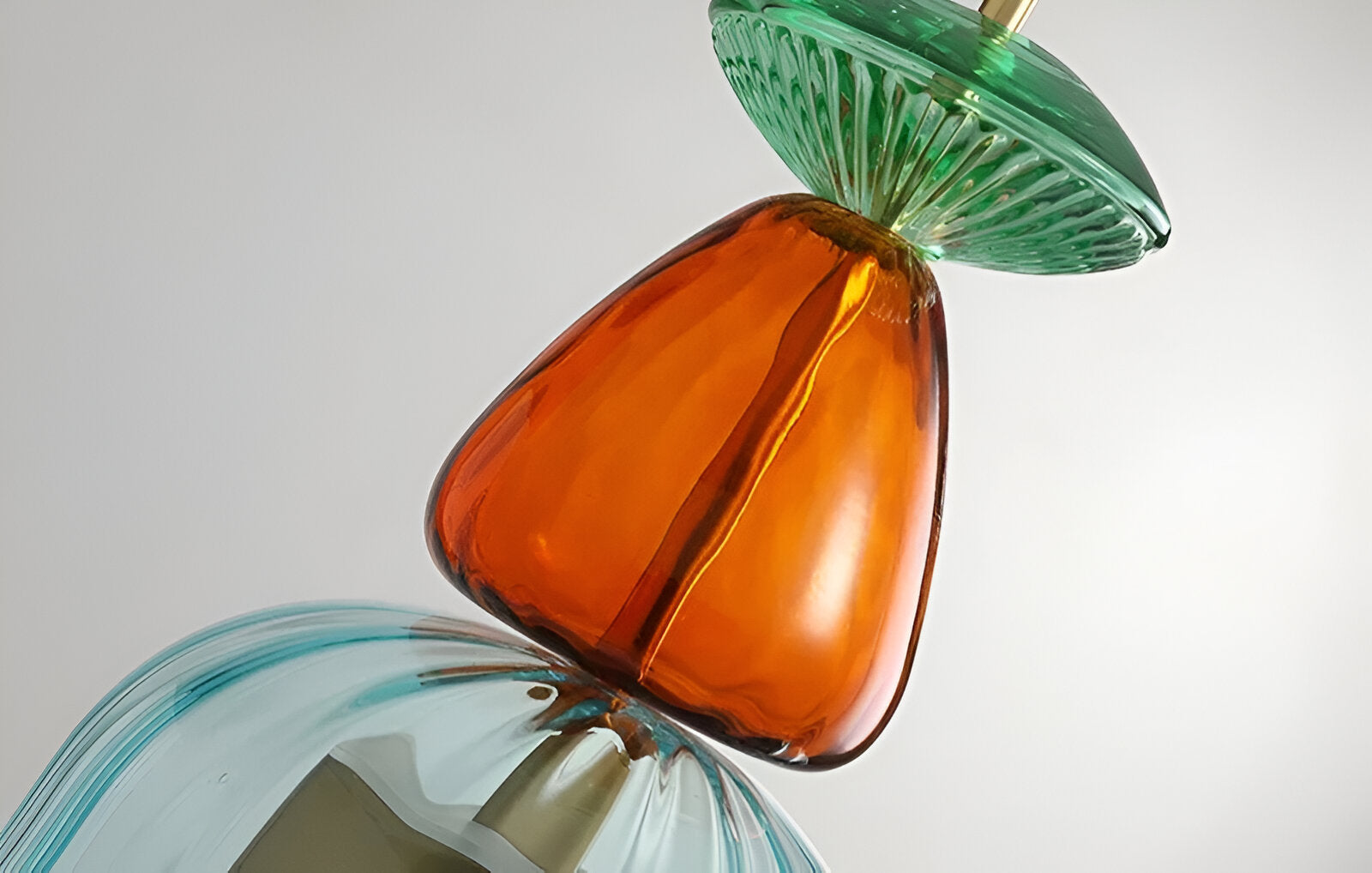 SpectraFuse Pendellampa - Flerfärgad Glas Hänglampa - Nordic Macaron Dekorativ Belysning