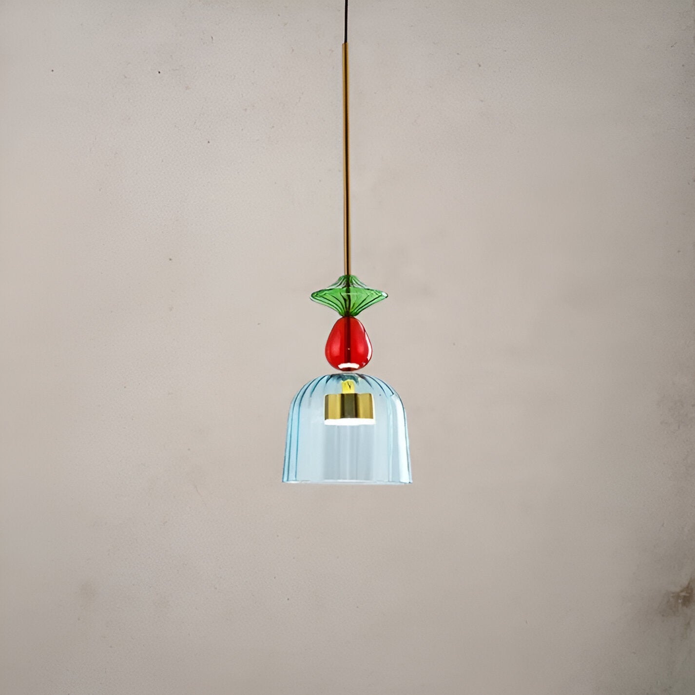 SpectraFuse Pendellampa - Flerfärgad Glas Hänglampa - Nordic Macaron Dekorativ Belysning