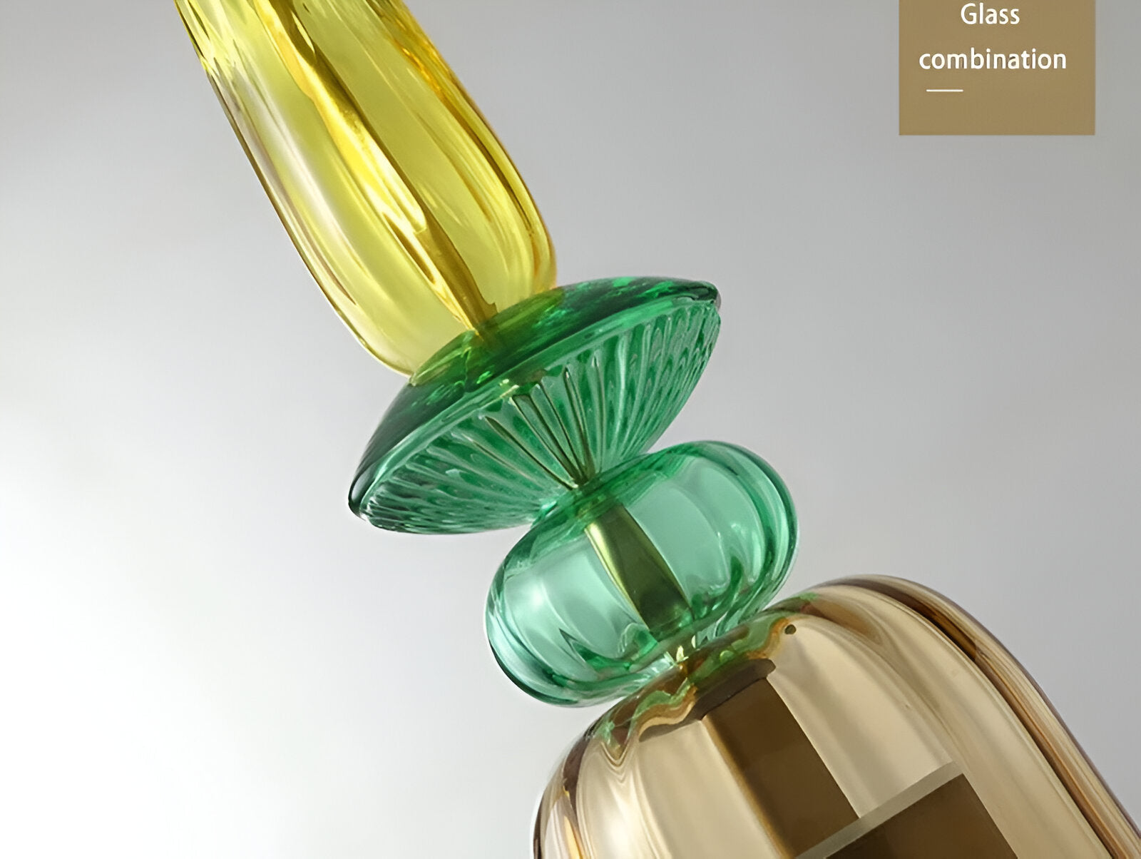 SpectraFuse Pendellampa - Flerfärgad Glas Hänglampa - Nordic Macaron Dekorativ Belysning