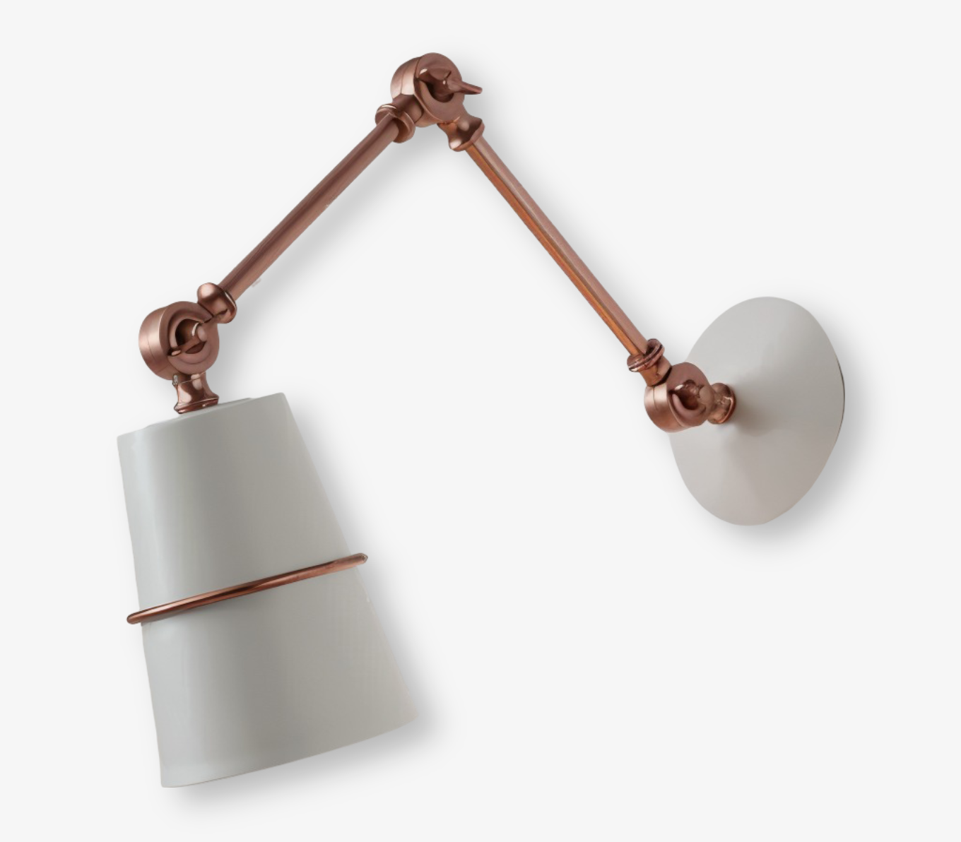 Swing Vägglampa - Svart Vit Retro Vägglampa - Justerbar Långarm Vägglampa Design - Vägglampor LED