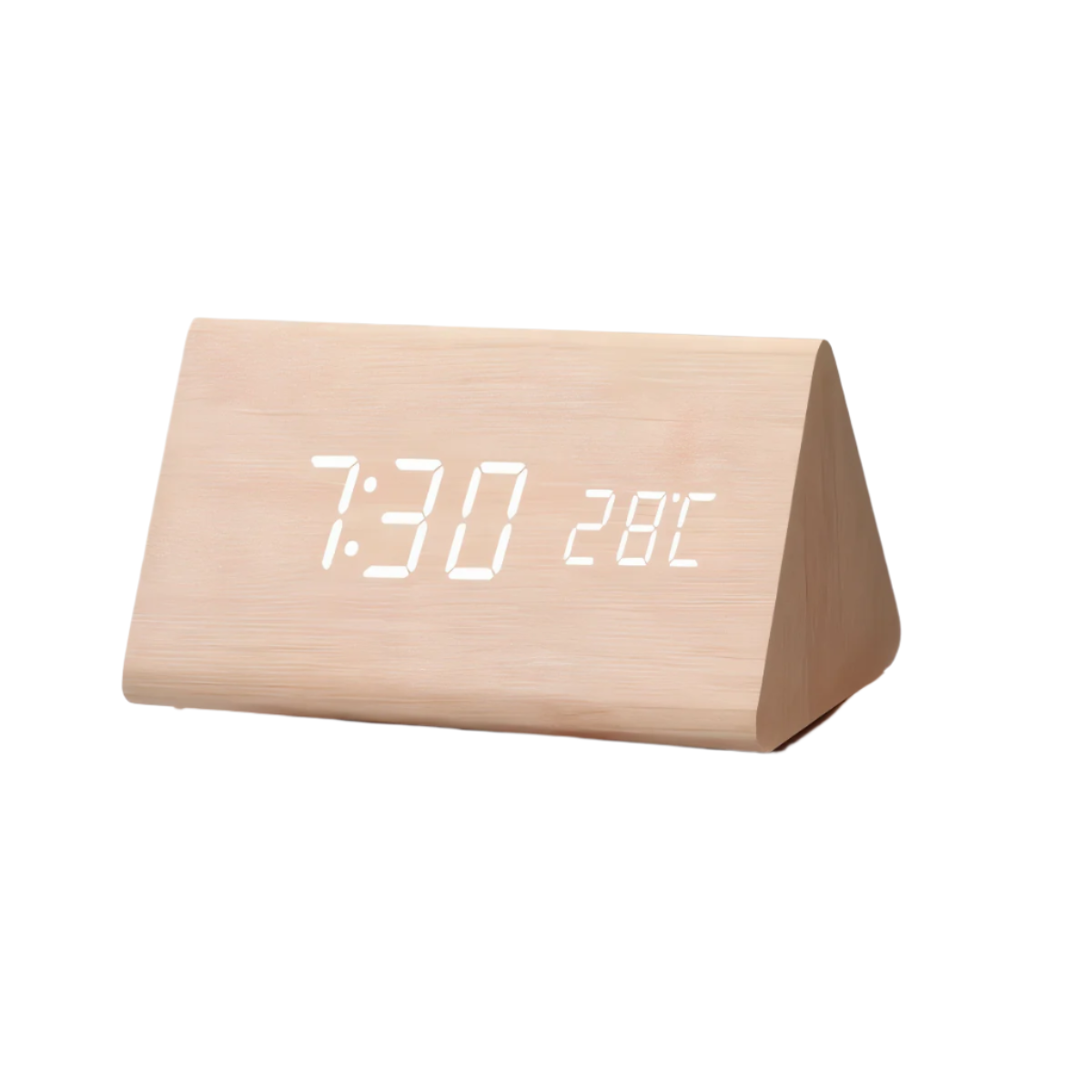 Modern LED-väckarklocka med digital display - Väckarklocka i plast