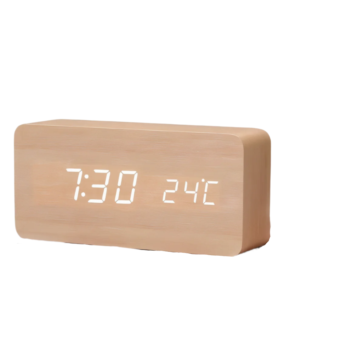 Modern LED-väckarklocka med digital display - Väckarklocka i plast