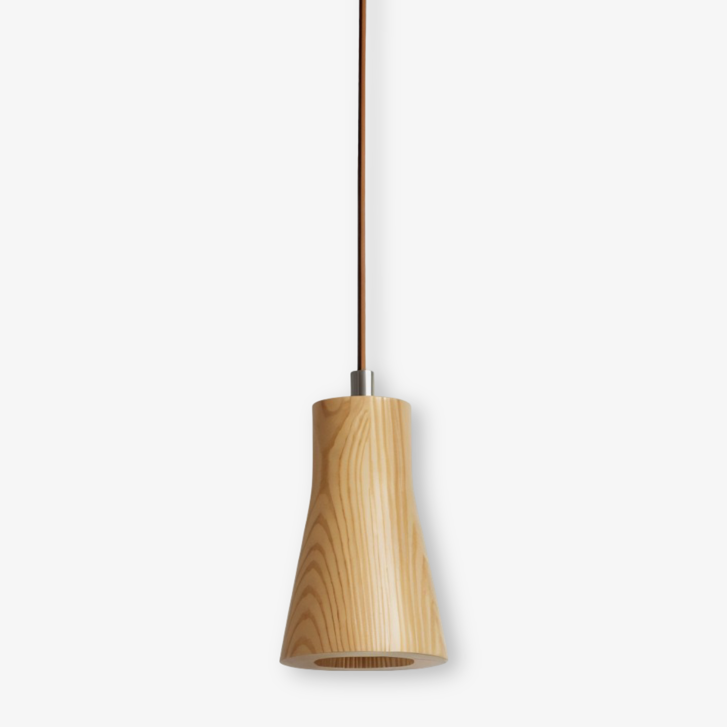 WoodTube Pendellampa -Ash Hängande Cylinderlampa av Akaciaträ