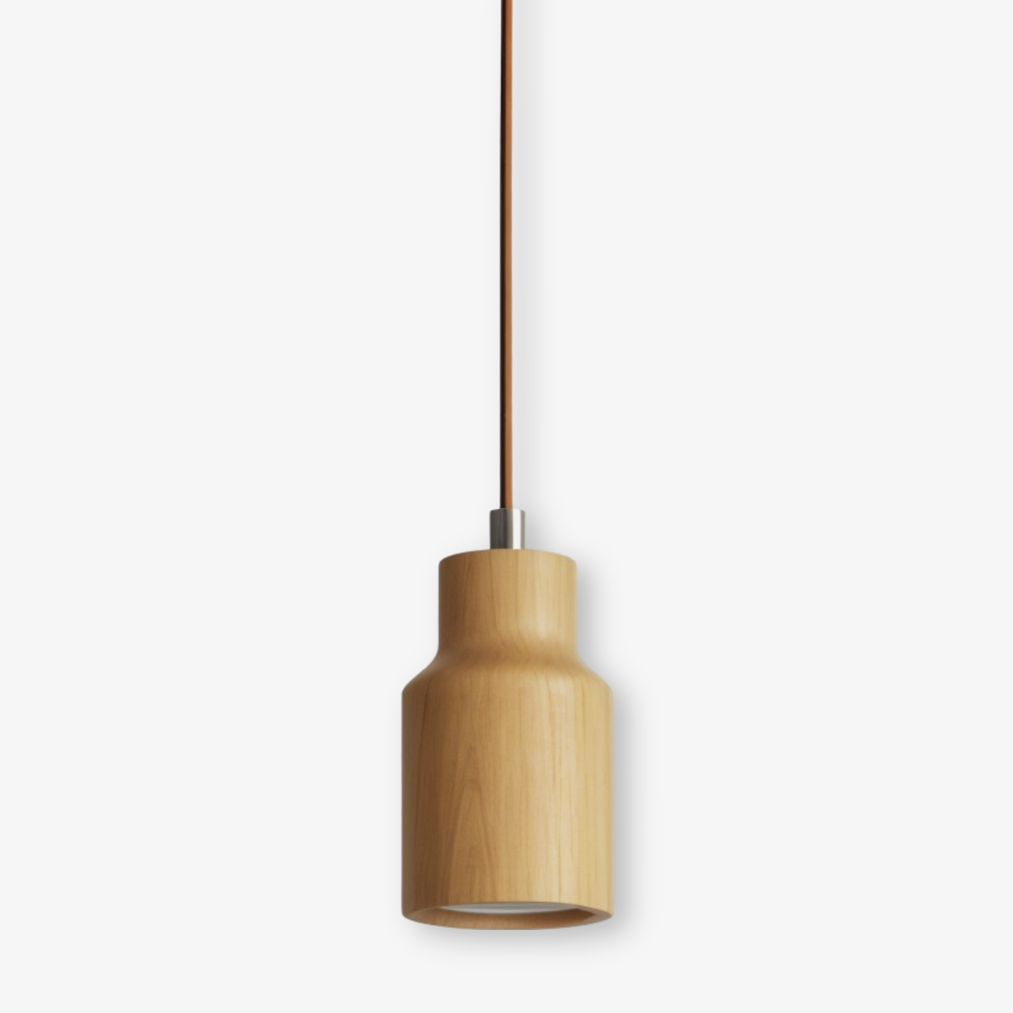 WoodTube Pendellampa -Ash Hängande Cylinderlampa av Akaciaträ