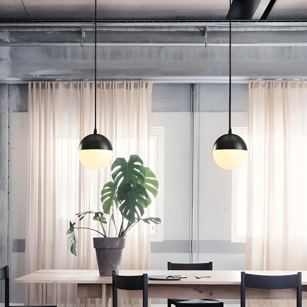 Illunaire Pendellampa - Kristallkula Hänglampa - Guld & Svart Hängande Lampa