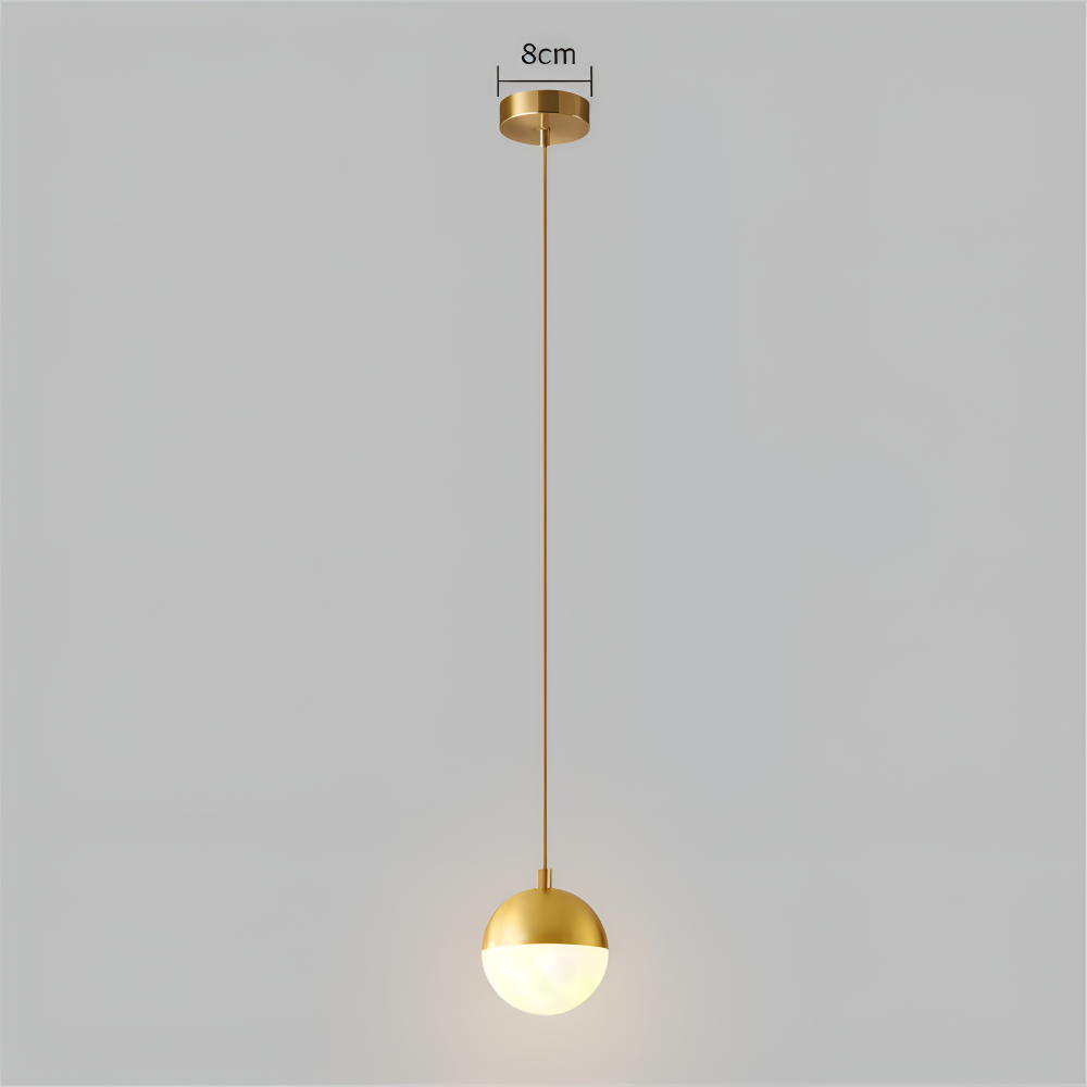 Illunaire Pendellampa - Kristallkula Hänglampa - Guld & Svart Hängande Lampa
