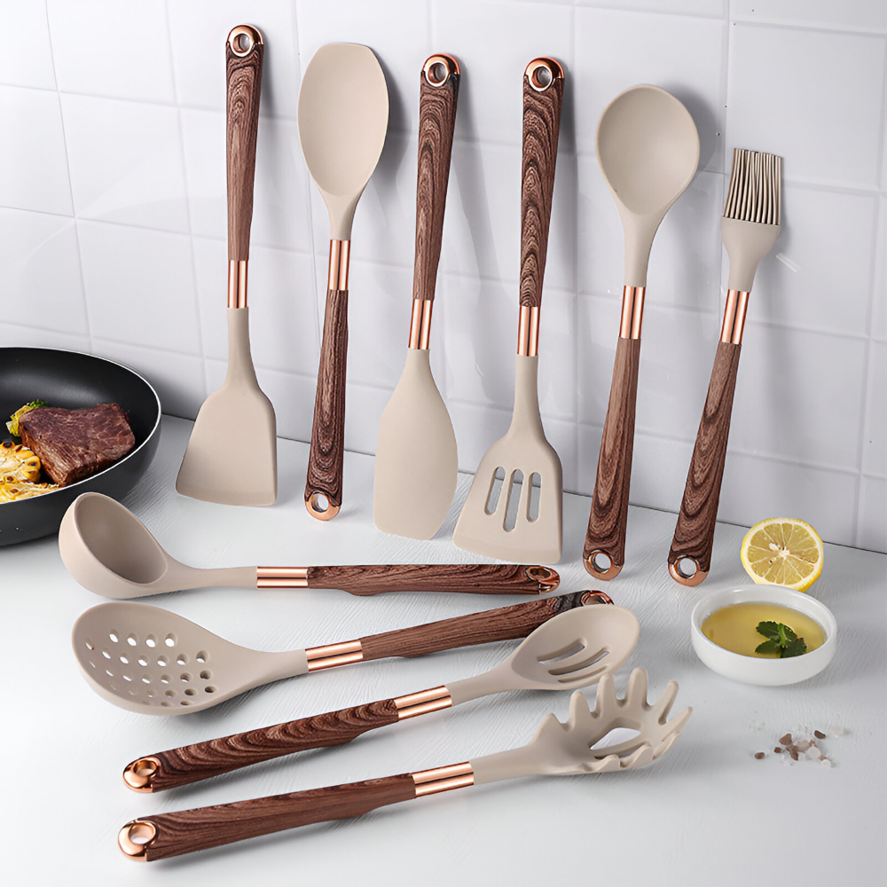 10-delars Silikon Köksredskapsset – Non-stick Kökredskap, Värmebeständig