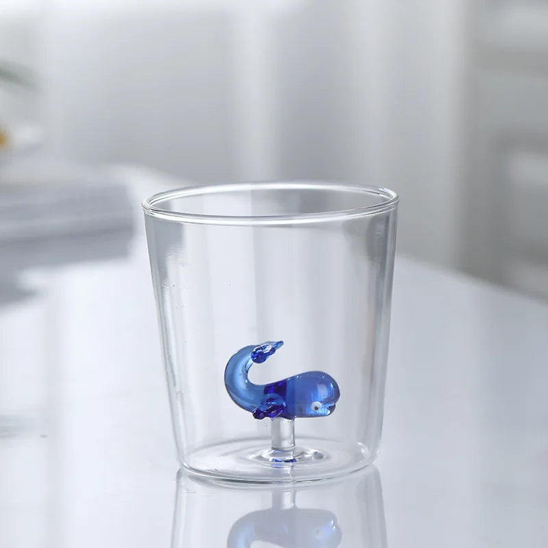 Kreativ 3D-glasmugg - Handgjord djur- och växtformad för kaffe och mjölk - 250-300ml 15