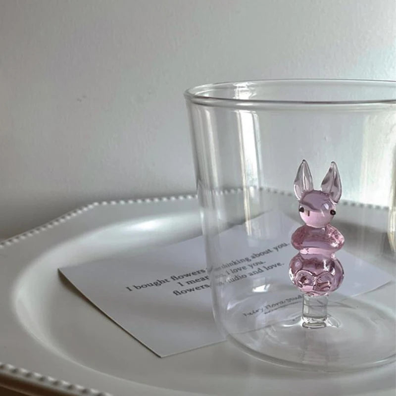 Kreativ 3D-glasmugg - Handgjord djur- och växtformad för kaffe och mjölk - 250-300ml 4