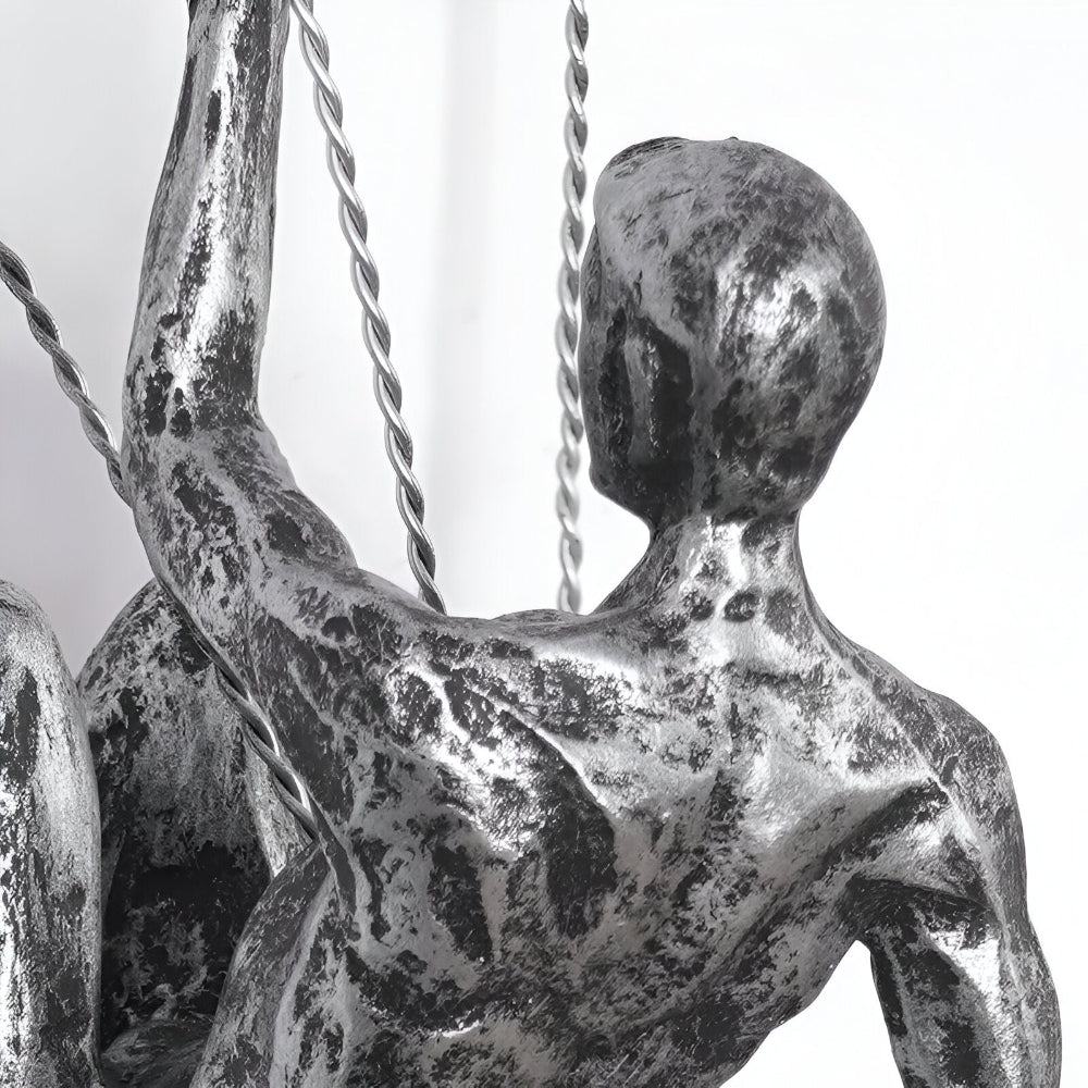 Kreativt Väggkonst Set - Klättrande Man Dekor Ornament för Unik Inredningsestetik