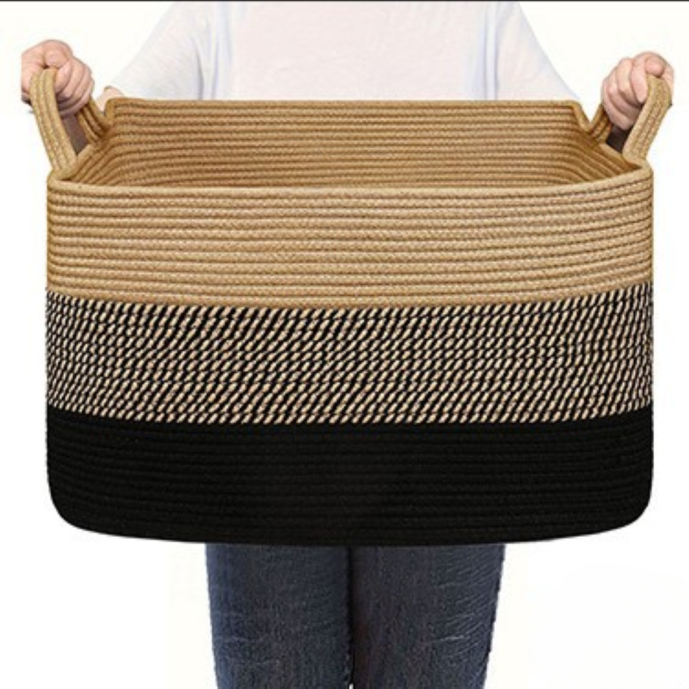 Stor Förvaringskorg 55L – Fällbar Tvättkorg & Leksakslåda – 48x34x28cm, Tvättbar